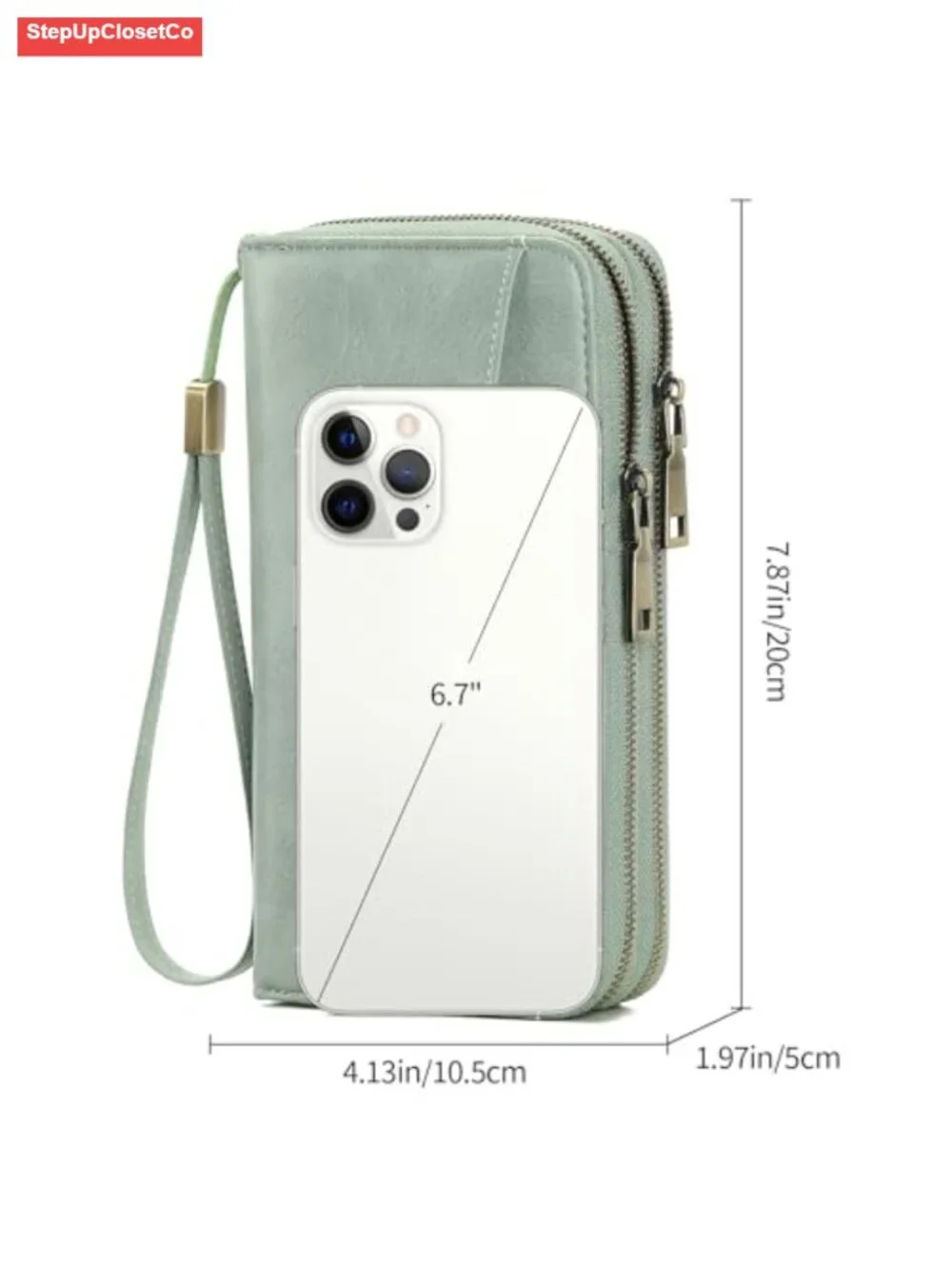 Large Capacity Faux Leather Clutch Wristlet Wallet RFID Blocking Card Holder